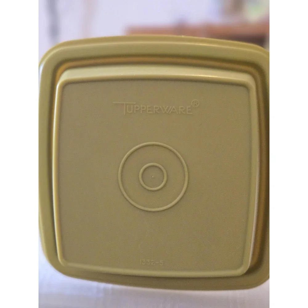 VTG 3 PC TUPPERWARE PICKLE KEEPER PICK A DELI AVOCADO GREEN LID & STRAINER EUC